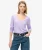 Jersey top met V-hals en Lange Mouwen Paars