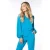 EsQualo Top Modal V-neck Button Petrol