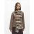 OBJECT gestreepte balaclava OBJMILU bruin/beige