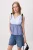 TRENDYOLMİLLA Dames Blauw Gestreept Mouwloos Getailleerd Blouses