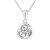 Zilver 925 zirkonium zilveren oxide bloem hanger wordt geleverd met een ketting aangeboden