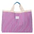 Studio Noos gestreepte strandtas Poplin Beach Bag paars
