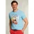 River Woods Normal Fit Basic T-shirt Bora Bora Mel Blue