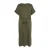 VERO MODA CURVE midi jurk kaki