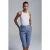 Hoge taille Rechte Capri Shorts Met Splits
