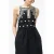 French Connection Devin Poplin Embroidered Midi Black