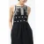 French Connection Devin Poplin Embroidered Midi Black