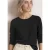 Shirt met 3/4-mouwen en ronde hals in effen kleur