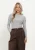 Alix the Label Top Dames Ladies Knitted Rib Longsleeve T-shirt,