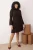 Trendyol Curve Dames Bruin Effen Kort / Mini Lang Casual A-lijn Grote maten Jurk