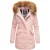 Marikoo dames winterparka met afneembare imitatiebontkraag & capuchon