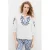 Caroll top met borduursels – wit