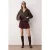 TRENDYOLMİLLA Dames Bordeaux Effen Extra Kort / Super Mini Rokken