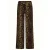 King Louie wide leg broek met panterprint – bruin