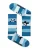 GREENBOMB Sokken ‘Panda Stripes 2’  blauw / petrol / zwart / wit