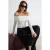 TRENDYOLMİLLA Dames Ecru Effen Lang Getailleerd Blouses