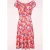 Topvintage exclusive ~ Camille Petal waterverf swing jurk in rood en blauw