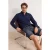 TRENDYOL MAN Heren Donkerblauw Effen Lang Regular fit Overhemden
