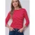 Street One Dames Gestreept basic shirt in Rood