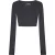 USA Pro Dames/Dames Cropped Wrap Top (Zwart)