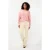 EsQualo Sweater Batwing Buttoned Cuff Basic Knit Blush