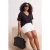 Trendyol Curve Dames Zwart Effen Kort Oversized Grote maten T-shirts