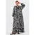 Geprinte V-hals Maxi-jurk