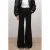 Mango high waist flared broek met wol zwart
