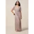 Oltre Long Pleated Lurex Dress Pink