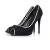 Giuseppe Zanotti Zwarte suède peep toe pump