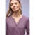 Street One Dames Shirt met 3/4-mouwen, split neck en knopen in Paars