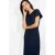 LOLALIZA midi jurk donkerblauw