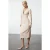 TRENDYOLMİLLA Dames Beige Effen Midi Lang Avond / Dagelijks Bodycon Jurken