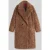 HUGO oversized fit teddy- / lange jas van imitatiebont met reverskraag model ‘Malite-1’
