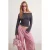 TRENDYOLMİLLA Dames Grijs Effen Lang Getailleerd Blouses