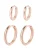 Hey Happiness Oorbellen ‘Grace Duo’  rose-goud