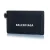 Balenciaga, zwarte leren kaartenhouder met sleutelhanger
