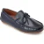 Base London Brooks Leren Heren Navy Standaard Instappers