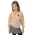 No Way Monday boxy sweater met tekst – beige