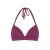 Beachlife voorgevormde halter bikinitop met textuur donkerpaars