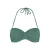 Beachlife voorgevormde strapless bandeau bikinitop met lurex en textuur groen