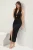 TRENDYOLMİLLA Dames Zwart Effen Maxi Mouwloos Strandkleding Bodycon Strandjurken