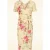 Topvintage exclusive ~ Evie Floral jacquard pencil jurk in botergeel