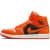 Nike unisex air jordan 1 mid se sneakers multicolour/oranje/rood/zwart maat
