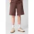 Shoeby regular waist sweatshort donkerbruin met textuur