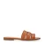 Manfield leren slippers cognac