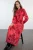 Roze maxi-jurk met bloemenprint voor dames, lange casual/dagelijkse jurk met hijab.