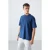 Oversized Katoenmix T-Shirt met Ronde Hals en Pocket