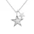 925 zilveren zirkoniumoxide ster ketting 925