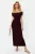 TRENDYOLMİLLA Dames Bruin Effen Maxi Kort Casual Bodycon Jurken